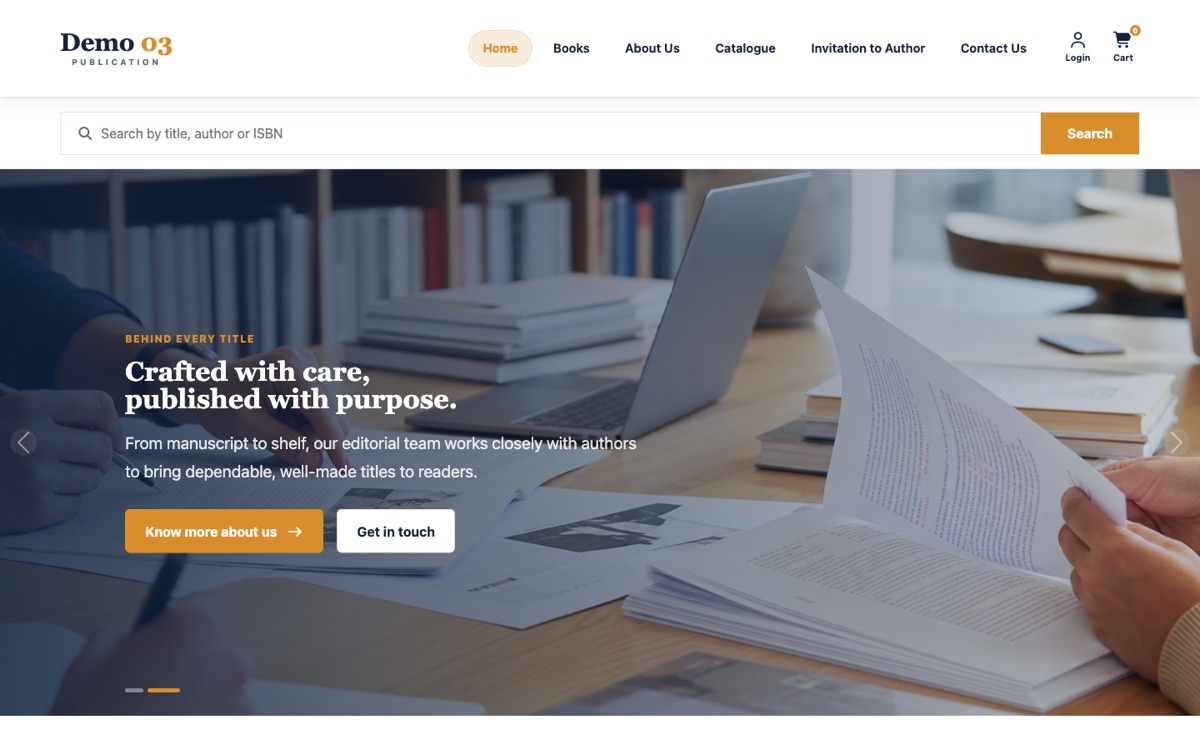 E-commerce Website Template 03 homepage